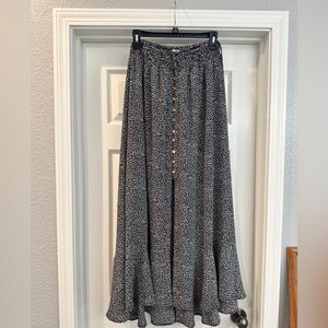 Promesa Black and White Maxi Skirt